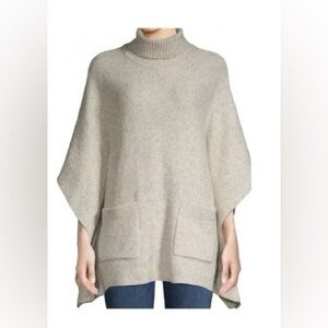 Michael Kors Oatmeal Turtleneck Sweater Poncho
